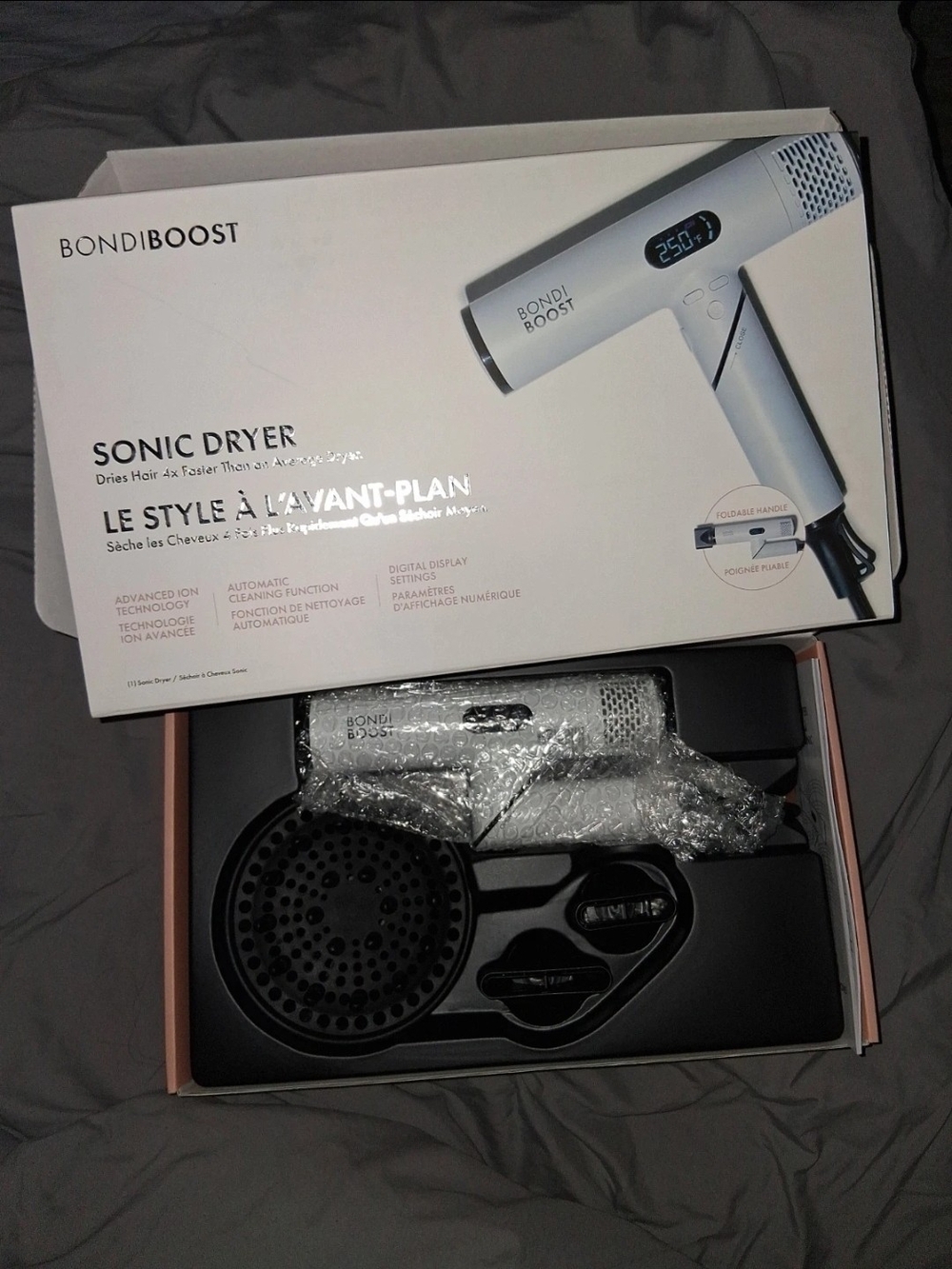 Bondiboost Sonic Dryer Hair Dryer - White